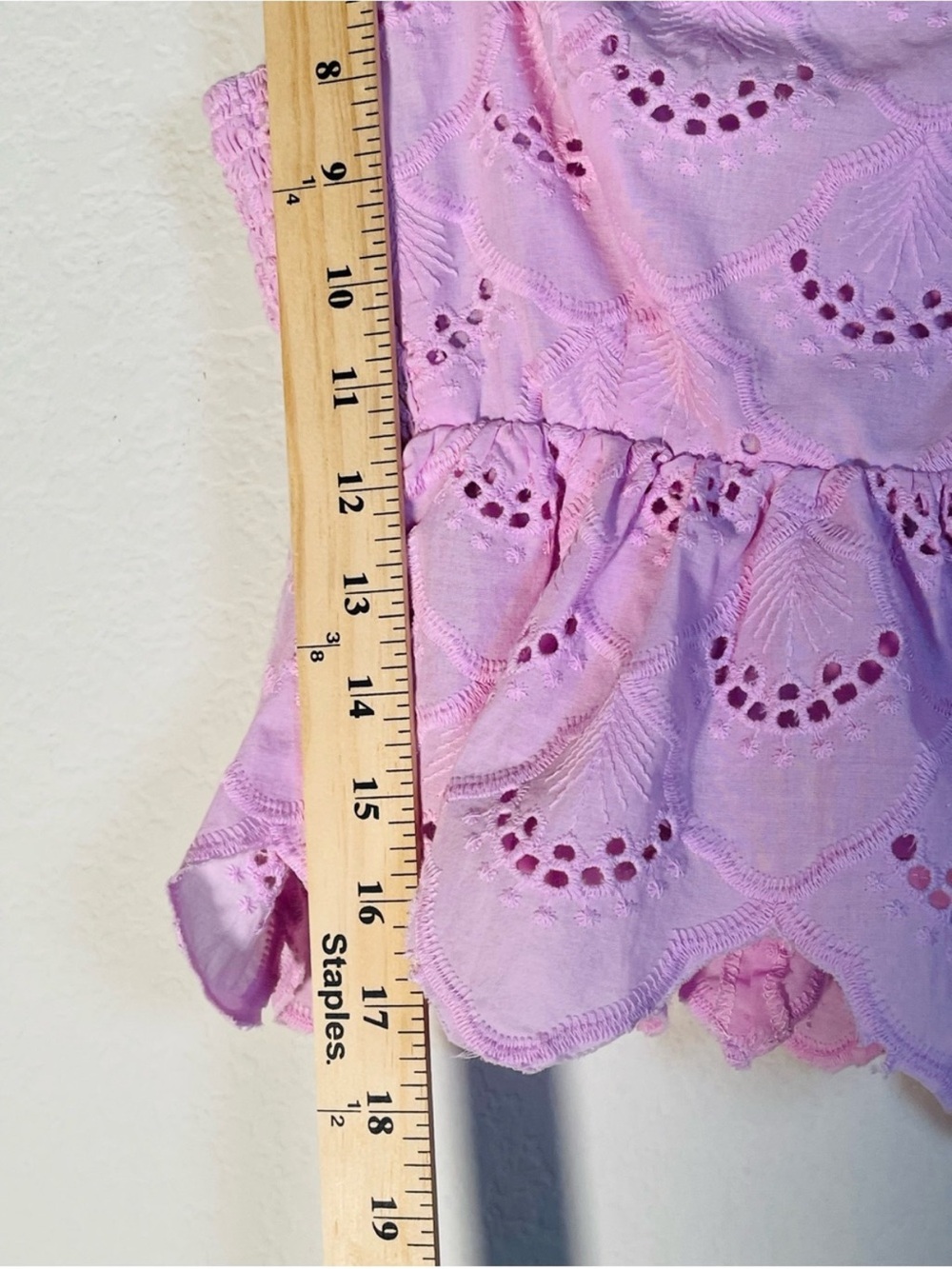 Hyacinth House NWT Lilac Eyelet Calla Top Size XXS Tuckernuck Tie Strap Tank - Picture 4 of 6